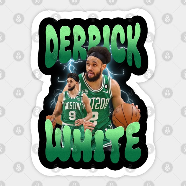 Derrick White Basket Streetwear Sticker by BrutalDesign